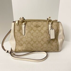 Coach Beige and Cream Satchel